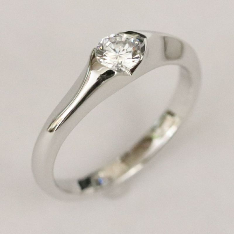 婚約指輪ジュエリーリフォーム枠ｑ2743ｃｔ030ｐｔ斜め
