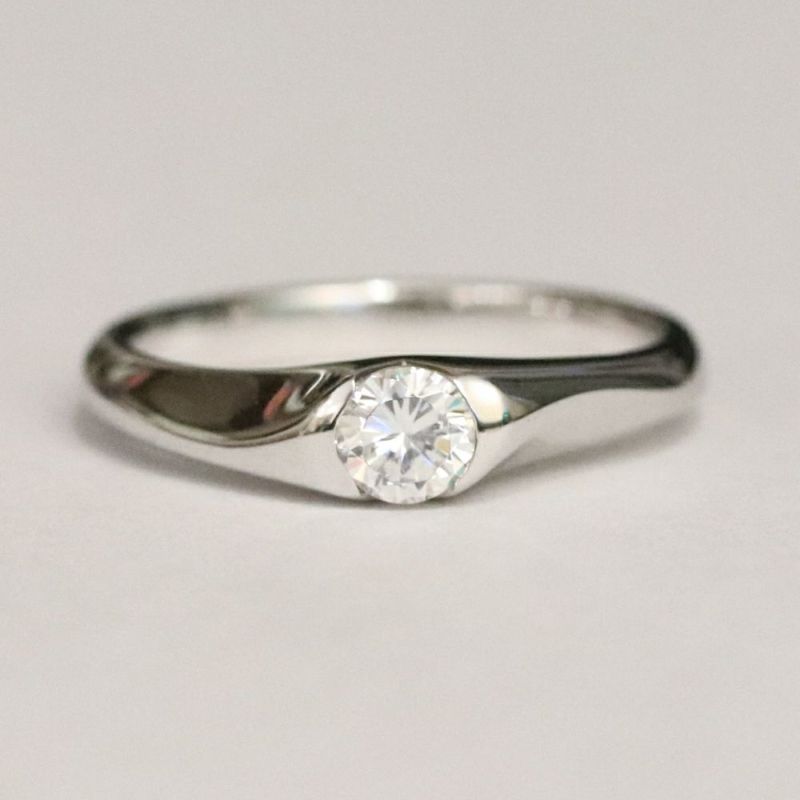 婚約指輪ジュエリーリフォーム枠ｑ2743ｃｔ030ｐｔ正面