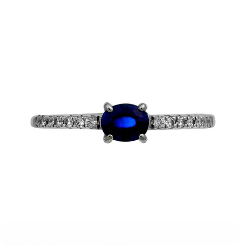 サファイヤの指輪ジュエリーリフォームｒｆｂ1459-090ｐｔｓｆ正面