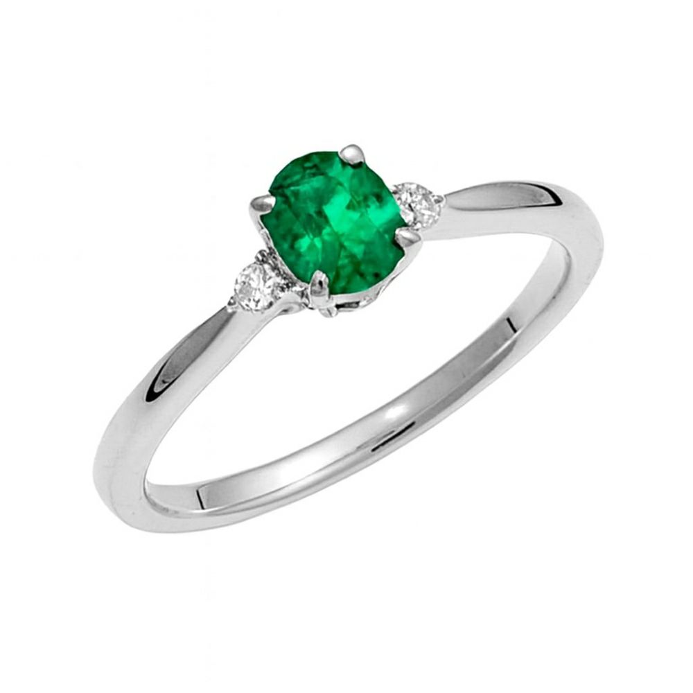 エメラルドの指輪ジュエリーリフォームｒｆｂ1484-090ｐｔem斜め